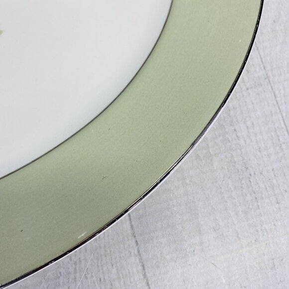 Johnson Brothers JB878 SNOWHITE England Ironstone Floral Green Trim Oval Platter - Picture 13 of 15